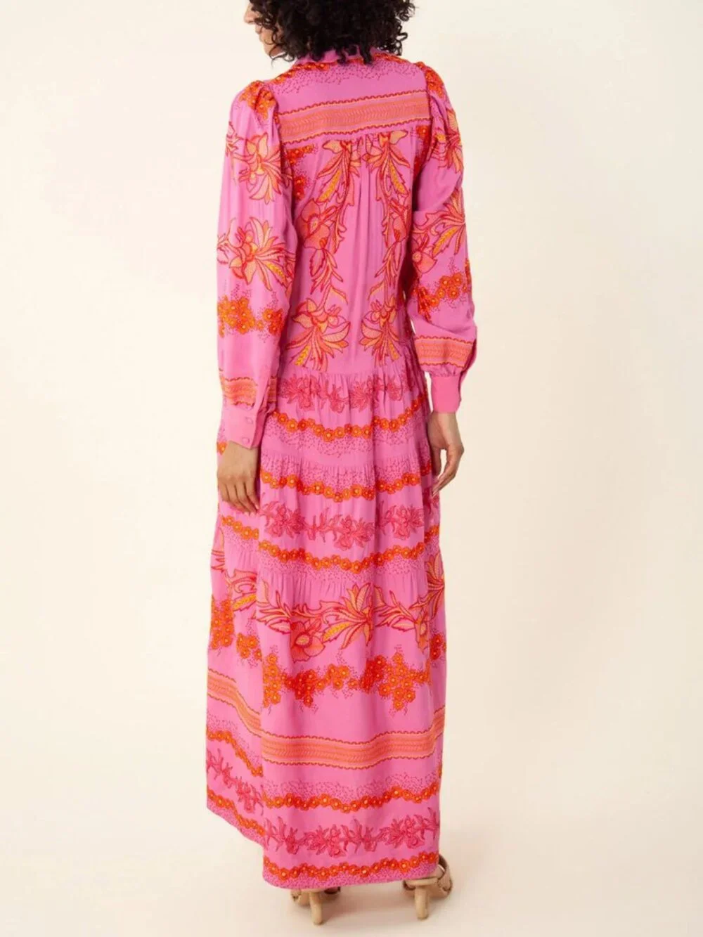 HALE BOB Rosa Janina Embroidered Maxi Long DRESS Size S Pink Floral Boho NEW - Picture 6 of 14